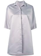 Styland Oversized Shirt Dress - Grey