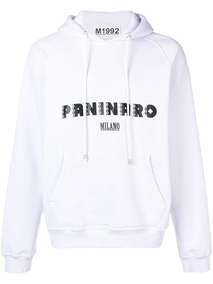 M1992 Printed Hoodie - White