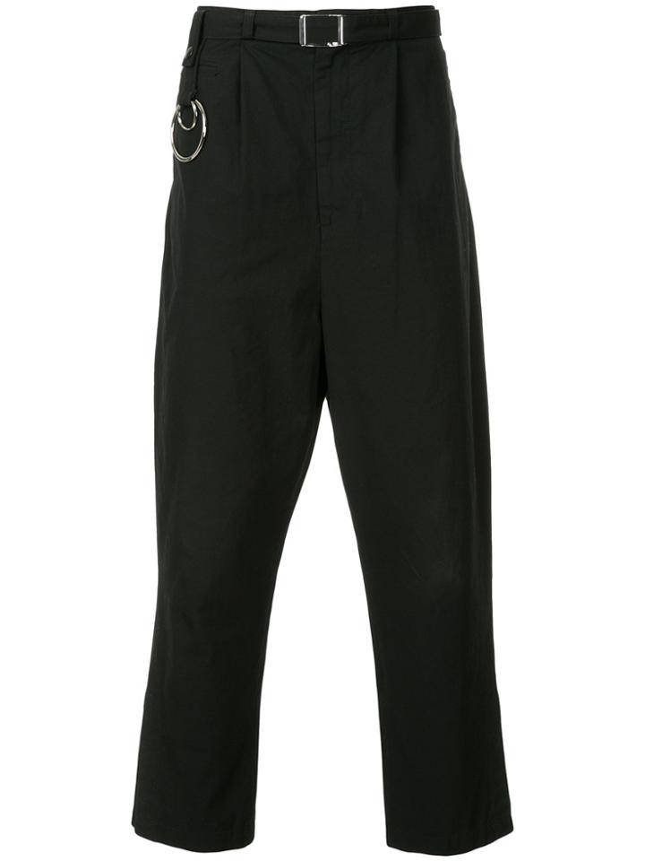 Maison Mihara Yasuhiro Cropped Tailored Trousers - Black