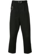 Maison Mihara Yasuhiro Cropped Tailored Trousers - Black