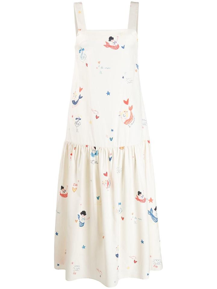 Chinti & Parker Nautical Sun Dress - White