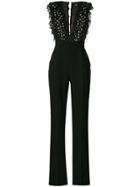 Elisabetta Franchi Ruffle Front Jumpsuit - Black