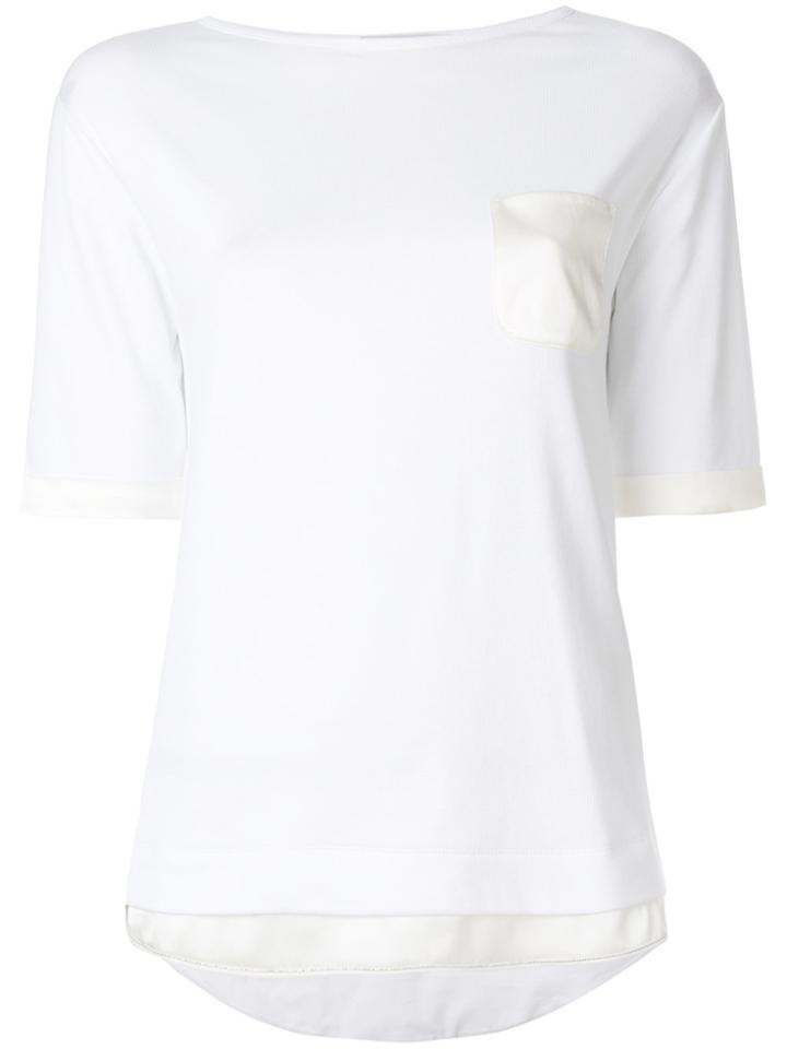Fabiana Filippi Contrast Trim T-shirt - White