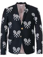 Thom Browne High Armhole Single Breasted Sport Coat In Super 120's