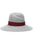 Maison Michel Fedora Hat, Women's, Size: Small, Grey, Wool Felt