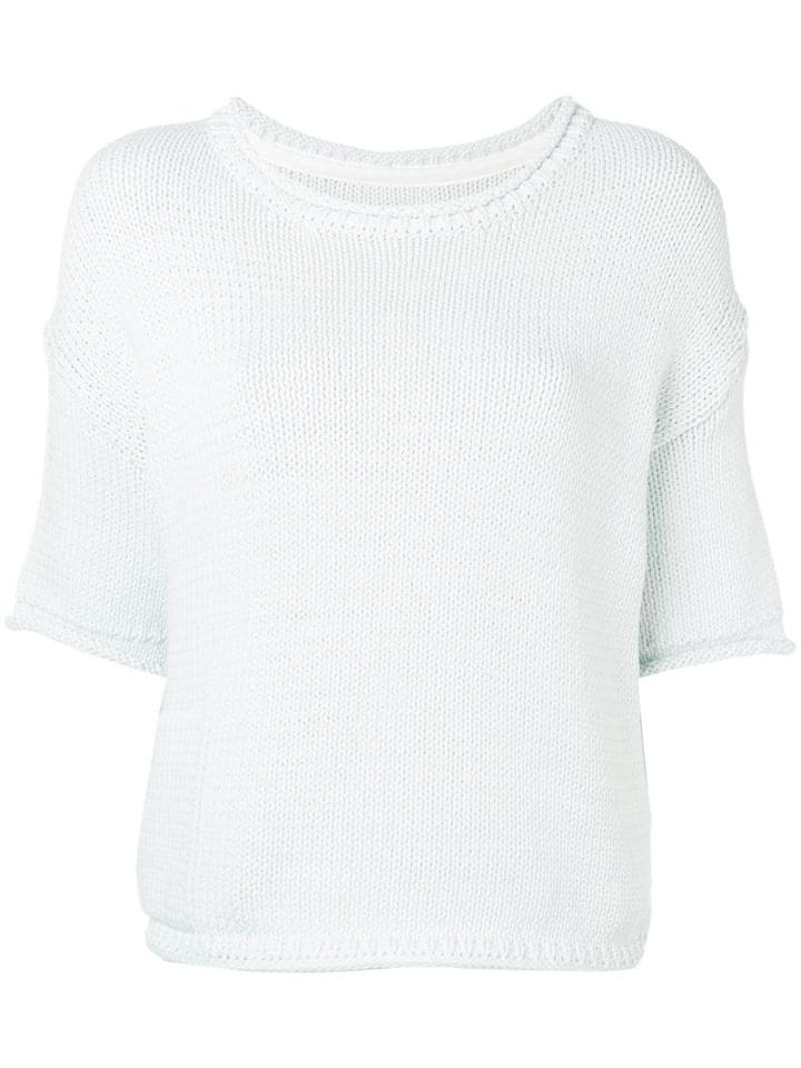 Humanoid Short Sleeve Knit Top - Neutrals