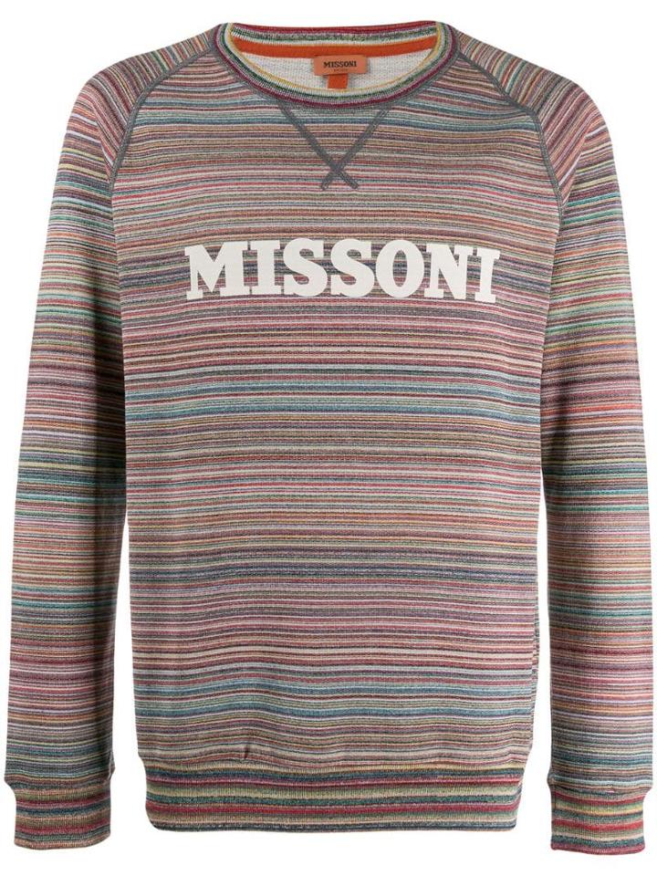 Missoni Striped Pattern Jumper - Red