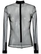 Tulle Blouse - Women - Polyamide - 40, Black, Polyamide, Reinaldo Lourenço