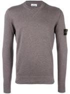 Stone Island Thin Knit Sweatshirt, Men's, Size: Large, Grey, Cotton/cashmere