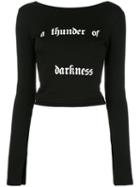 Mcq Alexander Mcqueen Goth Text Print T-shirt, Women's, Size: Medium, Black, Cotton/spandex/elastane
