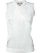 Emilio Pucci Embroidered Sheer Top, Women's, Size: S, White, Viscose/nylon/polyester