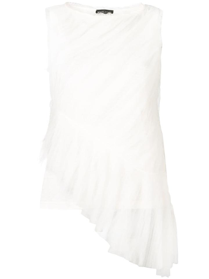 Fabiana Filippi Tulle Panel Top - White