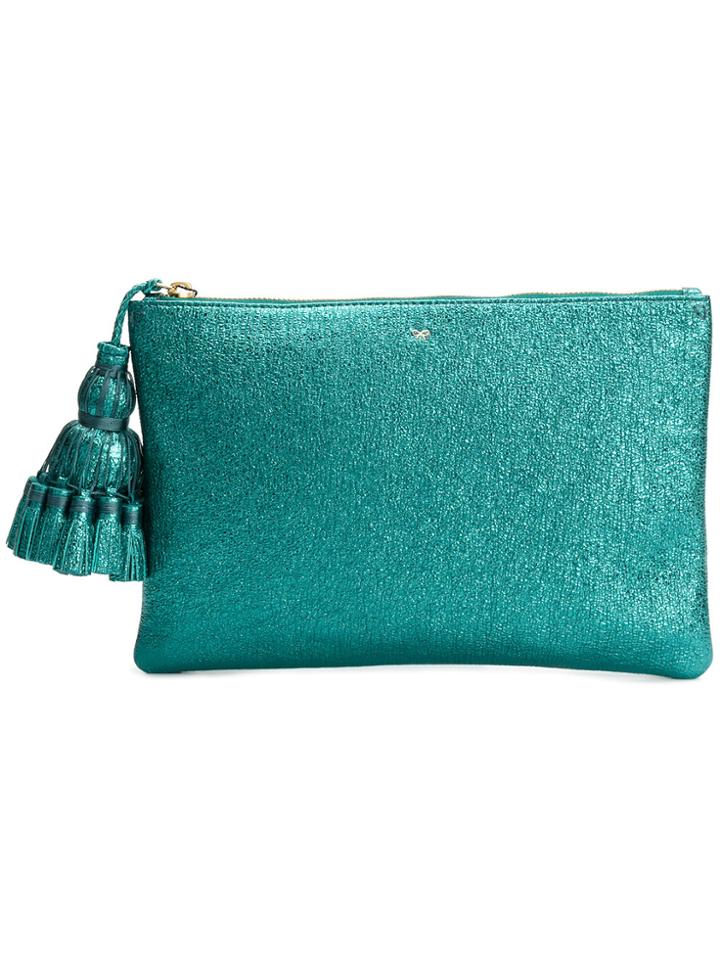 Anya Hindmarch Georgiana Crinkled Clutch Bag - Metallic