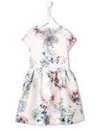 Simonetta Floral Jacquard Dress, Girl's, Size: 10 Yrs, White