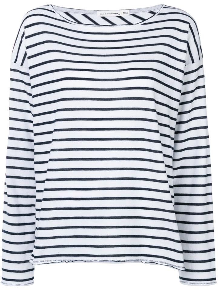 Rag & Bone Breton Stripe Top - White
