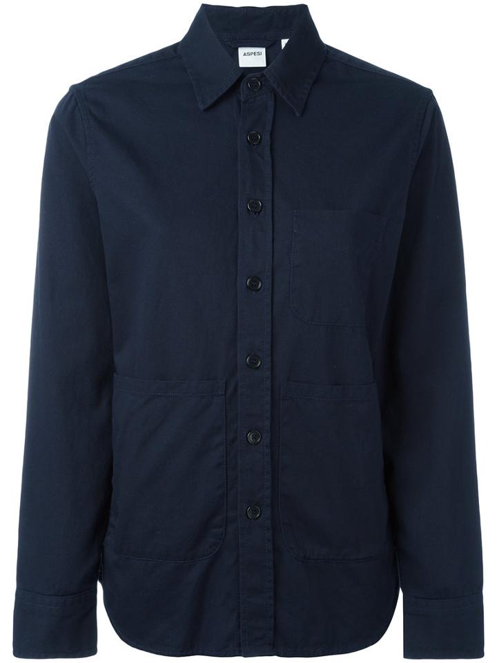 Aspesi Shirt Jacket, Women's, Size: Medium, Blue, Cotton