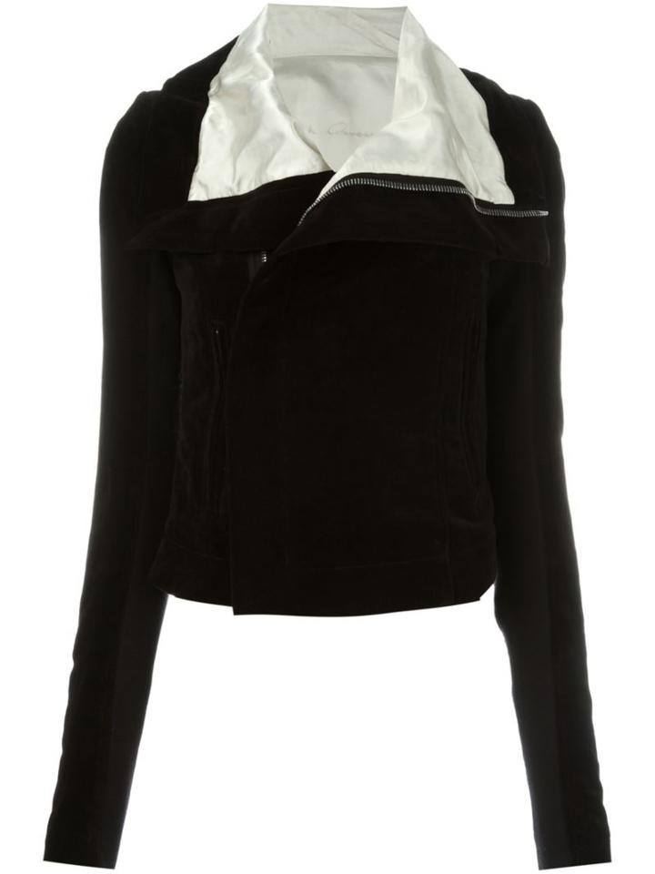 Rick Owens Biker Jacket, Women's, Size: 42, Black, Cupro/cotton/linen/flax