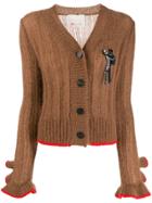 Marco De Vincenzo Ruffle Cuffs Cardigan - Brown