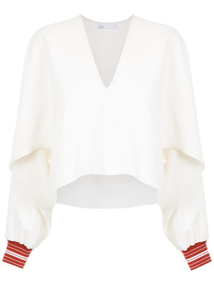 Nk Long Sleeves Panelled Blouse - White