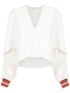 Nk Long Sleeves Panelled Blouse - White
