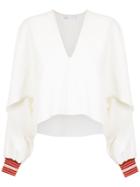 Nk Long Sleeves Panelled Blouse - White