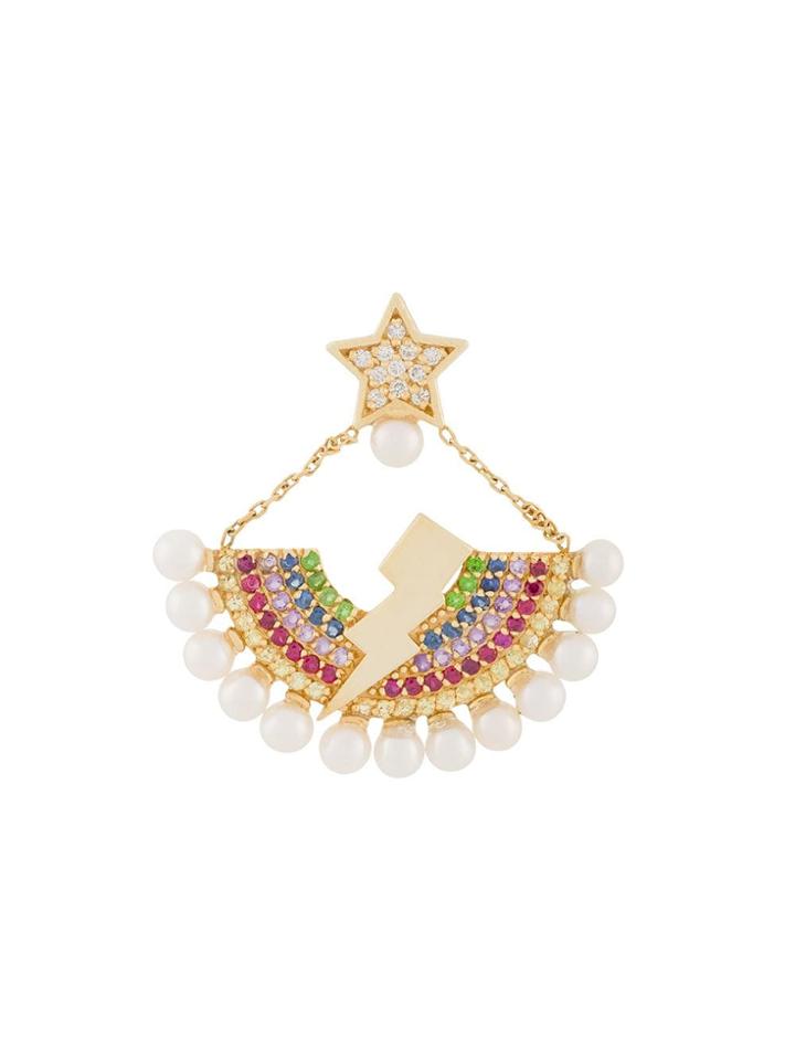 Anton Heunis Star And Lightning Bolt Earring - Metallic