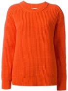 T By Alexander Wang Knit Sweater, Women's, Size: Medium, Yellow/orange, Nylon/cotton