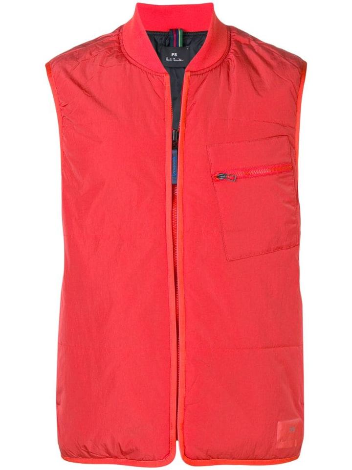 Ps Paul Smith Padded Gilet Jacket - Orange