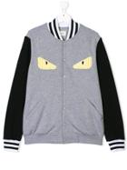 Fendi Kids Bad Bugs Bomber Jacket - Grey
