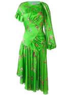 Preen By Thornton Bregazzi Floral Flared Dress - Green