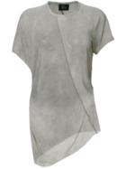 Lost & Found Ria Dunn Draped Sheer T-shirt - Grey