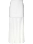 Dion Lee Midi Pleated Skirt, Women's, Size: 8, White, Polyester/spandex/elastane