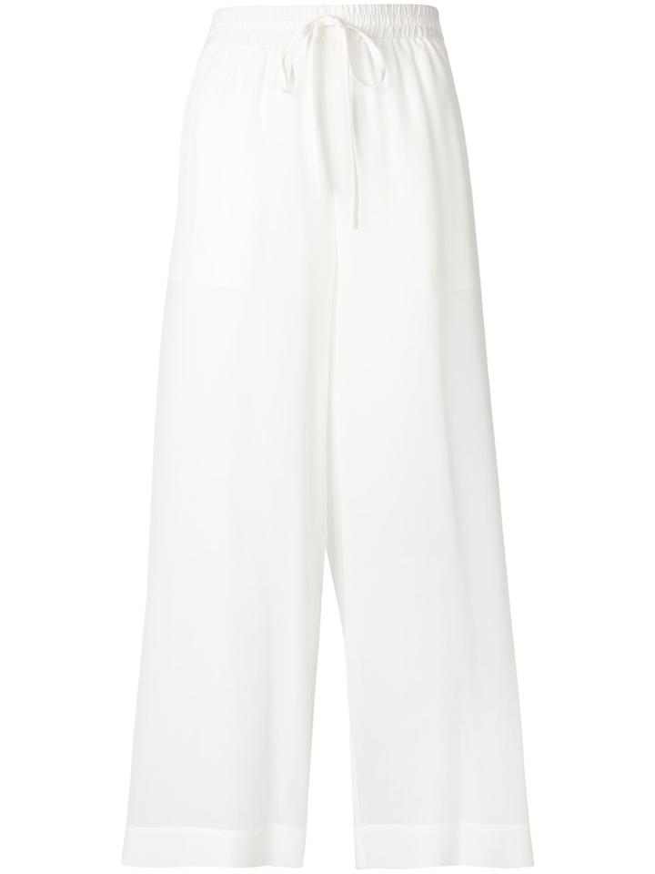 P.a.r.o.s.h. Elasticated Waist Culottes - White
