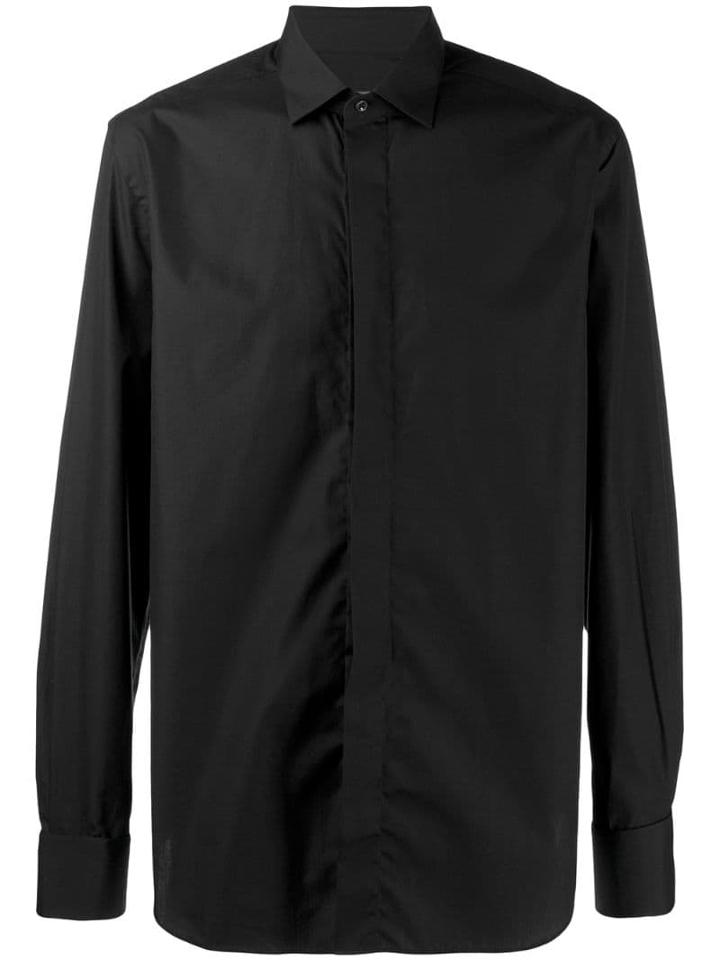 Corneliani Plain Long-sleeved Shirt - Black