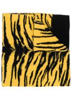 Laneus Tiger Print Scarf - Yellow