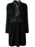 Sonia By Sonia Rykiel Stone Embellished Dress, Women's, Size: 36, Black, Polyester/spandex/elastane/polyamide/brass