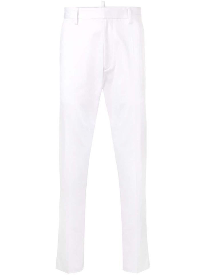 Dsquared2 Regular Fit Tailored Trousers - White