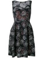 Talbot Runhof Floral Patterned Dress - Black