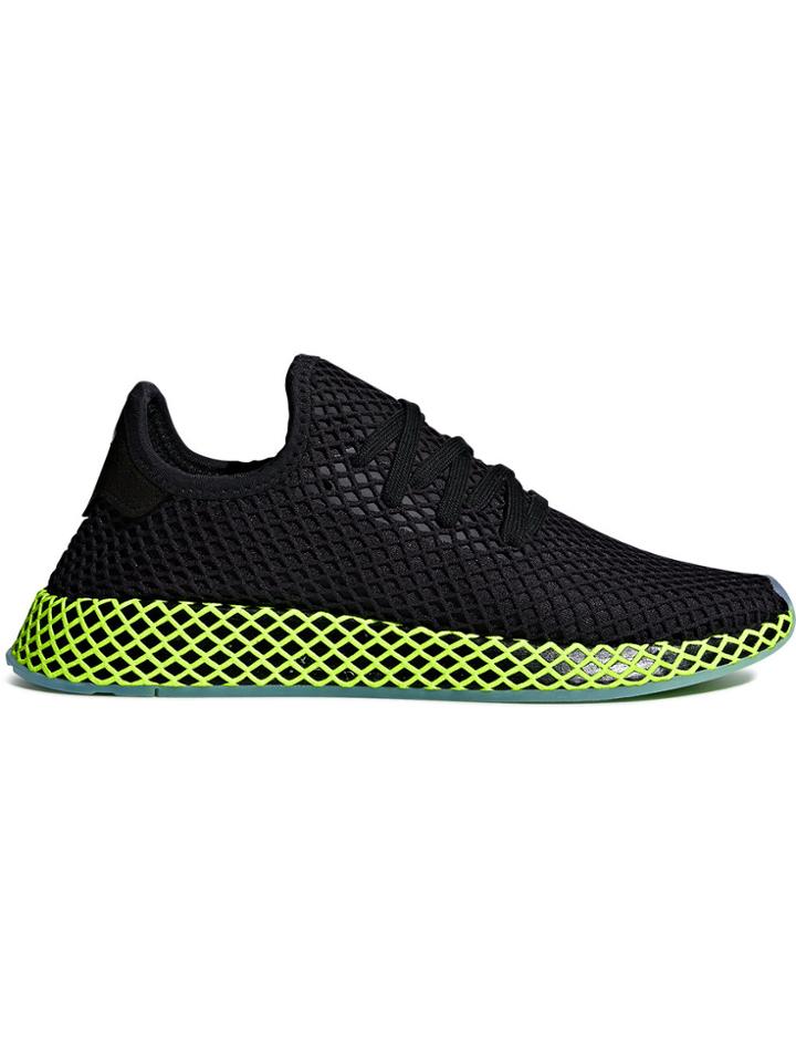 Adidas Black And Green Deerupt Runner Sneakers