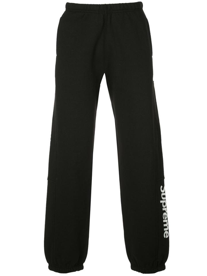 Supreme Logo Print Track Pants - Black