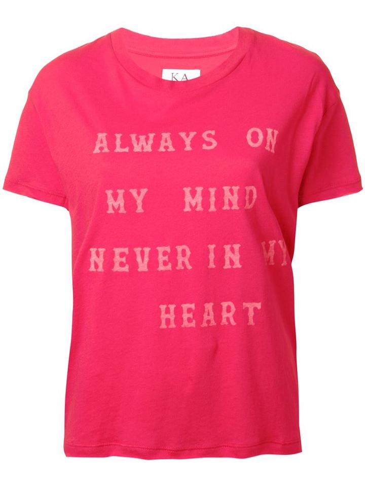 Zoe Karssen Quote Print T-shirt, Women's, Size: Medium, Red, Cotton/modal