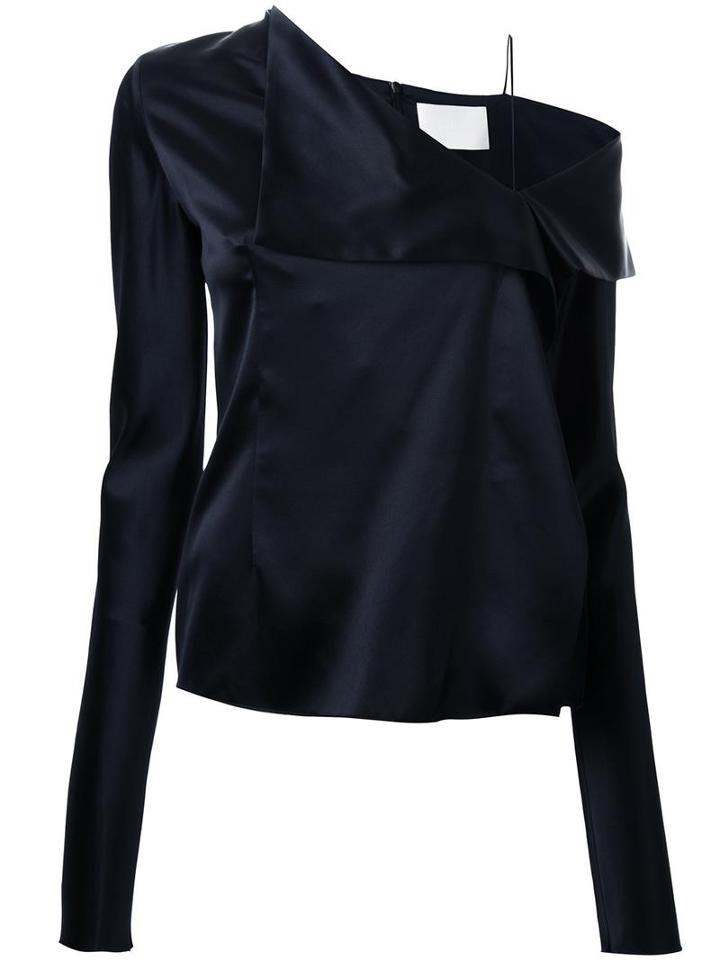 Dion Lee Fold Detail Top, Women's, Size: 8, Black, Silk