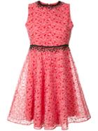 Giamba - Pleated Trim Dress - Women - Polyester/cotton - 42, Red, Polyester/cotton