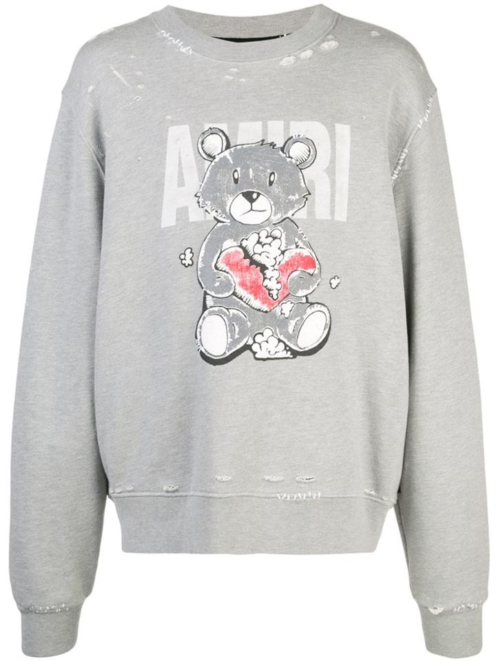 Amiri Distressed Print Sweatshirt - Grey