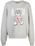 Amiri Distressed Print Sweatshirt - Grey