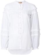 Nº21 Ruffle-trimmed Shirt - White