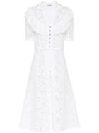 Miu Miu Crystal-embellished Ruffled Dress - White