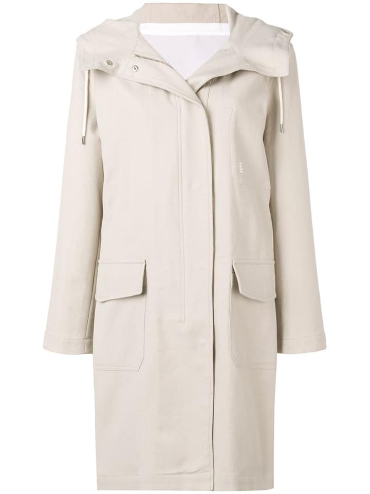 Closed Hooded Parka Coat - Neutrals