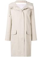 Closed Hooded Parka Coat - Neutrals