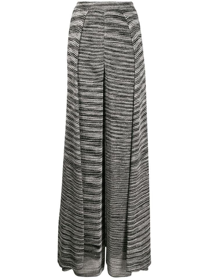 Missoni Striped Wide-leg Trousers - Black
